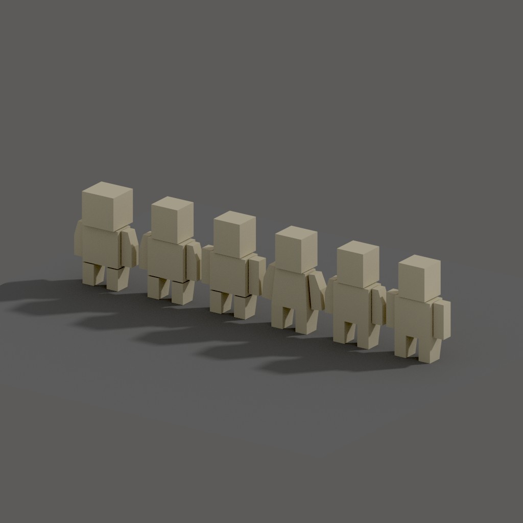 Low poly cubic characters preview image 2